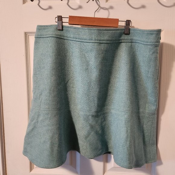 Gap Outlet Size 16 Robin's Egg Blue Wool Mini Skirt - Picture 2 of 5